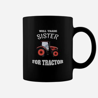 Will Trade Sister For Tractor Large Wheel Lover Coffee Mug | Crazezy
