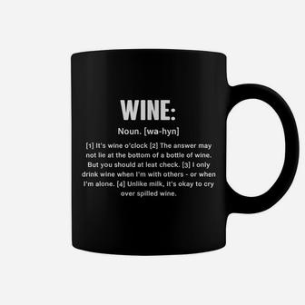 Wine Noun Definition Wine Lovers Gifts Funny Wine Coffee Mug | Crazezy