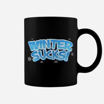 Winter Sucks Funny Christmas Sweatshirt Coffee Mug | Crazezy CA