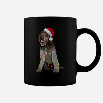 Wirehaired Pointing Griffon Christmas Lights Xmas Coffee Mug | Crazezy