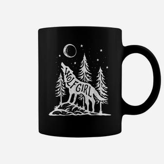 Wolf Girl Who Loves Wolves Funny Animal Lovers Gifts Women Coffee Mug | Crazezy