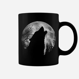 Wolf Wild Lone Howling Full Moon Nature Wildlife Wilderness Coffee Mug | Crazezy AU