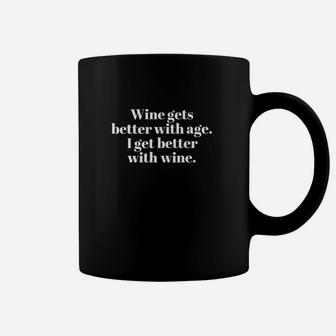Women Wine Gets Better Graphic Cute Junior Funny Coffee Mug | Crazezy DE