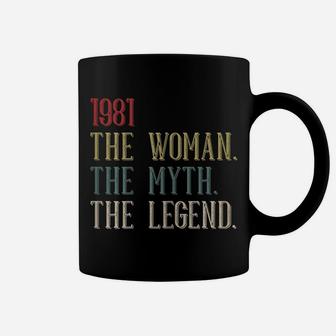 Womens 1981 Woman Myth Legend Retro 39 Year Old 39Th Birthday Women Coffee Mug | Crazezy