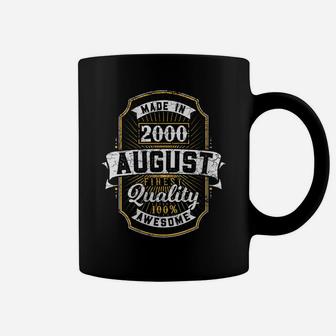 Womens 21St Birthday 21 Years Old 2000 August Made Born Vintage Coffee Mug | Crazezy CA