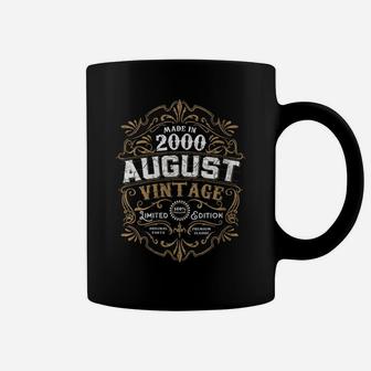 Womens 21St Birthday 21 Years Old August 2000 Made Born Vintage Coffee Mug | Crazezy CA