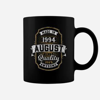Womens 27Th Birthday 27 Years Old 1994 August Made Born Vintage Coffee Mug | Crazezy