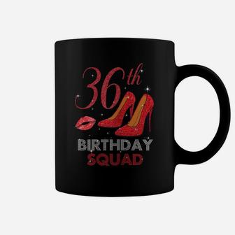 Womens 36Th Birthday Squad Stepping Into 36 Red Shoes Women Gift Coffee Mug | Crazezy AU