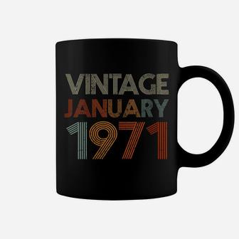 Womens 50 Years Old Retro Birthday Gift Vintage January 1971 Coffee Mug | Crazezy