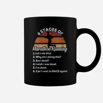 Womens 6 Stages Of Marathon Running For Runner Coffee Mug | Crazezy DE