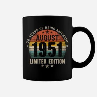 Womens 70 Years Old Made In August 1951 Vintage 70Th Birthday Coffee Mug | Crazezy