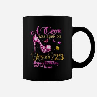 Womens A Queen Was Born On January 23, 23Rd January Birthday Gift Coffee Mug | Crazezy UK