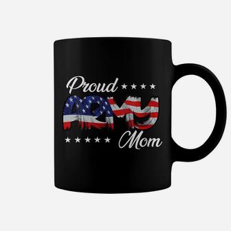 Womens American Flag Bold Proud Army Mom Coffee Mug | Crazezy DE