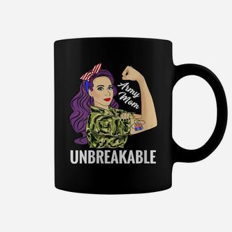 Womens Army Mom Unbreakable Shirts For Strong Women Military Gift Coffee Mug | Crazezy