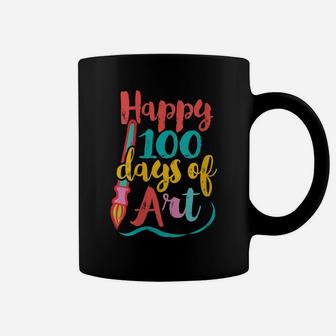 Womens Art Teacher 100 Days Of School - 100 Days Of Art Coffee Mug | Crazezy DE