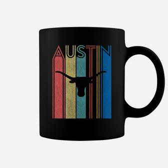 Womens Austin Longhorn Silhouette Retro 70S Vintage Texas Coffee Mug | Crazezy AU