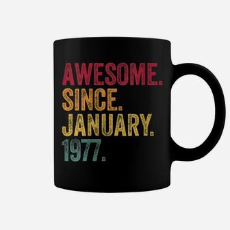 Womens Awesome Since January 1977 44Th Birthday Gift Retro Vintage Coffee Mug | Crazezy