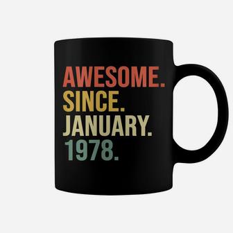 Womens Awesome Since January 1978, 42 Years Old, 42Nd Birthday Gift Coffee Mug | Crazezy