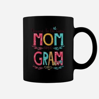 Womens Blessed To Be Called Mom And Gram Flower Gifts Coffee Mug | Crazezy CA