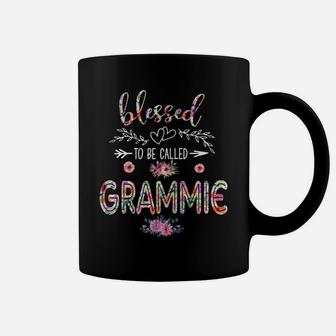 Womens Blessed To Be Called Mom And Grammie Flower Lovers Grammie Coffee Mug | Crazezy UK