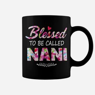 Womens Blessed To Be Called Nani Flower Style Coffee Mug | Crazezy DE