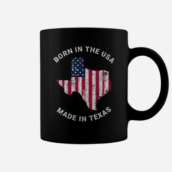 Womens Born In The Usa Flag Vintage State Of Texas Gifts Made In Coffee Mug | Crazezy
