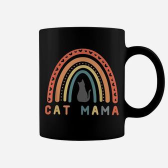 Womens Cat Mama Rainbow Shirt Cat Mom Cat Lovers Coffee Mug | Crazezy CA