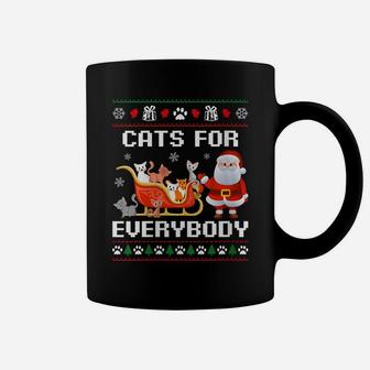 Womens Cats For Everybody Ugly Funny Christmas Cat Lovers Kittens Coffee Mug | Crazezy