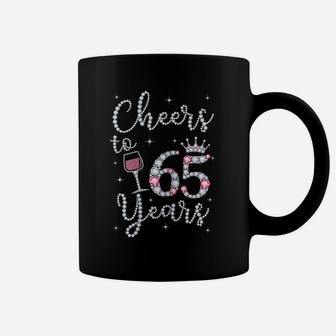 Womens Cheers To 65 Years 1954 65Th Birthday Gift Tee For Womens Coffee Mug | Crazezy CA