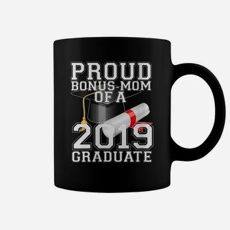 Womens Class Of 2019 Proud Bonus Mom Matching Graduation Varsity Coffee Mug | Crazezy DE