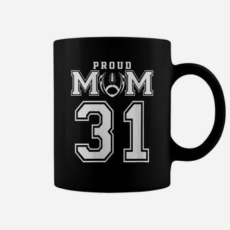 Womens Custom Proud Football Mom Number 1 Personalized For Women Coffee Mug | Crazezy UK
