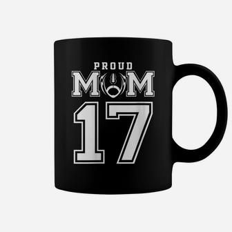 Womens Custom Proud Football Mom Number 17 Personalized For Women Coffee Mug | Crazezy AU