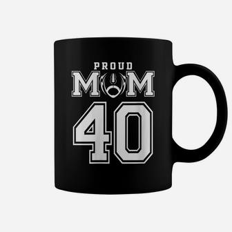 Womens Custom Proud Football Mom Number 40 Personalized For Women Coffee Mug | Crazezy