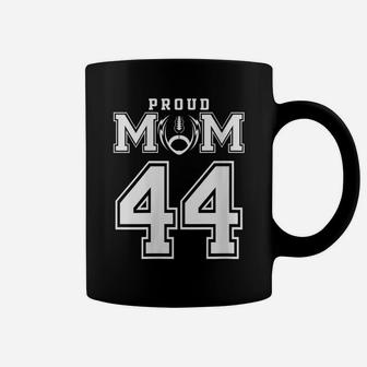 Womens Custom Proud Football Mom Number 44 Personalized For Women Coffee Mug | Crazezy UK