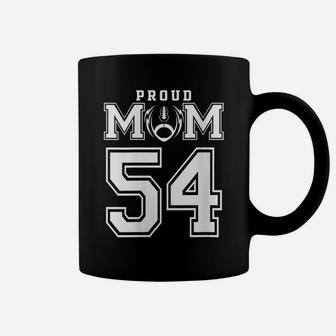 Womens Custom Proud Football Mom Number 54 Personalized For Women Coffee Mug | Crazezy AU