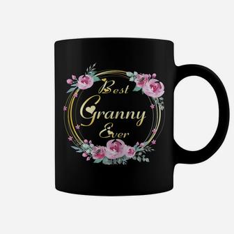 Womens Cute Best Granny Ever Costume Mothers Day Gift Floral Coffee Mug | Crazezy UK