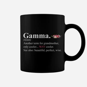 Womens Cute Gamma Definition Costume Floral Grandma Birthday Gift Coffee Mug | Crazezy