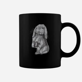 Womens Cute Lop Eared Bunny Rabbit Drawing Coffee Mug | Crazezy