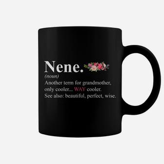 Womens Cute Nene Definition Costume Floral Grandma Birthday Gift Coffee Mug | Crazezy