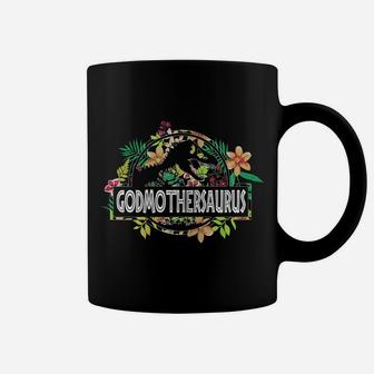 Womens Dinosaur Mom Mothers Day Godmothersaurus T Rex Flower Gift Coffee Mug | Crazezy UK