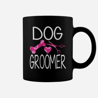 Womens Dog Groomer Cute Animal Pet Grooming Job Shears Scissors Tee Coffee Mug | Crazezy DE