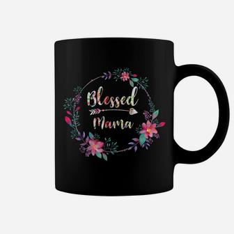 Womens Flower Floral Blessed Mama Gifts Mothers Day Coffee Mug | Crazezy UK