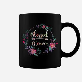 Womens Flower Floral Blessed Wawa Gifts Mothers Day Coffee Mug | Crazezy CA