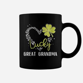 Womens Funny Lucky Great Grandma Shirt St Patricks Day Gift Womens Coffee Mug | Crazezy DE