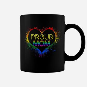 Womens Gay Pride Shirt Proud Mom Lgbt Parent T-Shirt Mother's Day Coffee Mug | Crazezy CA