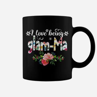 Womens I Love Being Called Glam-Ma Flower Coffee Mug | Crazezy