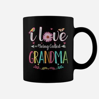Womens I Love Being Called Grandma Daisy Flower For Mimi Nana Lover Coffee Mug | Crazezy