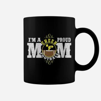 Womens I'm A Proud Cheer Football Mom - Combined Sports Coffee Mug | Crazezy CA