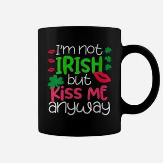 Womens I'm Not Irish But Kiss Me Anyway St Patrick Day Irish Coffee Mug | Crazezy