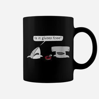 Womens Is It Gluten Free Two Sharks Graphic Coffee Mug | Crazezy